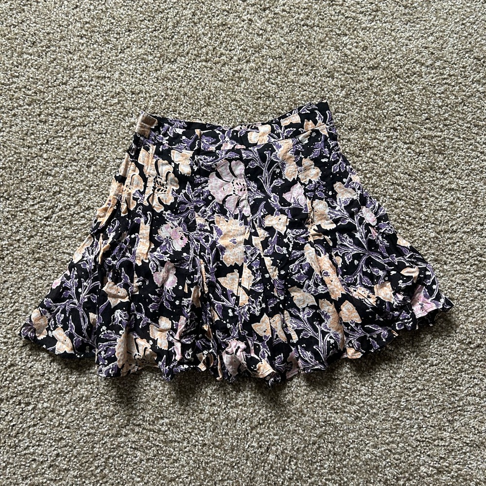 Free People floral mini skirt size 2